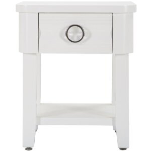 Mauro Ferretti Nachttisch Glanz 45x40x54 cm weiß