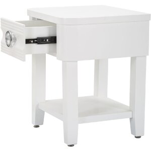 Mauro Ferretti Nachttisch Glanz 45x40x54 cm weiß