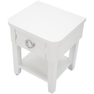 Mauro Ferretti Nachttisch Glanz 45x40x54 cm weiß