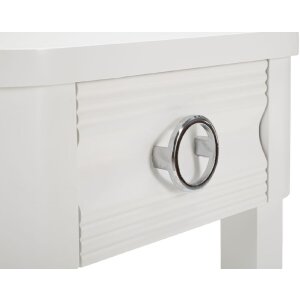 Mauro Ferretti Nachttisch Glanz 45x40x54 cm weiß