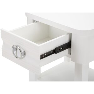 Mauro Ferretti Nachttisch Glanz 45x40x54 cm weiß