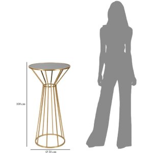 Mauro Ferretti masă laterală Simple New Ø 50x100 aur