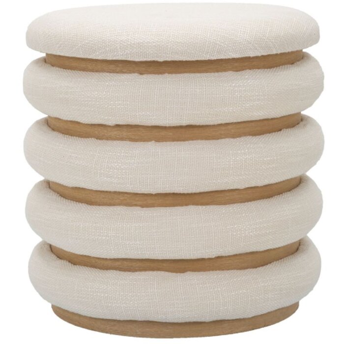 Mauro Ferretti pouf Damascus Line rotund Ø 40x42 cm natural