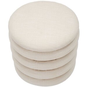 Mauro Ferretti pouf Damascus Line rotund Ø 40x42 cm natural