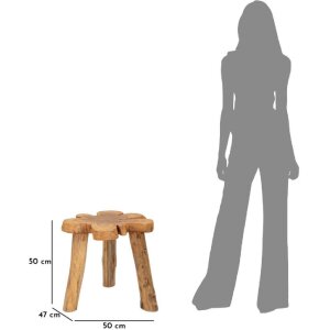 Mauro Ferretti Beistelltisch Bintang 50x47x50 cm braun