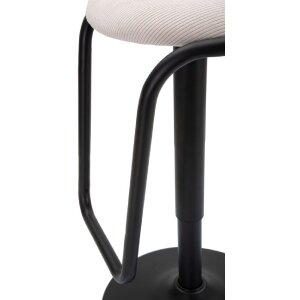 Mauro Ferretti taburet de bar Destiny Ø 41x61-83 cm negru alb