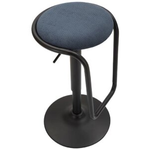 Scaun de bar Mauro Ferretti Destiny Ø 41x61-83 cm negru navy