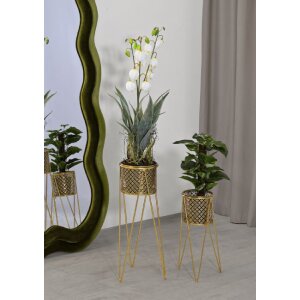 Mauro Ferretti suport pentru flori Nat set de 2 21x20x46 și 18x18x32 cm auriu