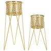 Mauro Ferretti suport pentru flori Nat set de 2 21x20x46 și 18x18x32 cm auriu