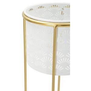 Mauro Ferretti suport pentru flori Whity set de 2 Ø 17x46 și 14x34 cm aur alb