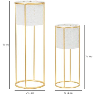 Mauro Ferretti suport pentru flori Whity set de 2 Ø 17x46 și 14x34 cm aur alb
