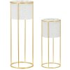 Mauro Ferretti suport pentru flori Whity set de 2 Ø 17x46 și 14x34 cm aur alb