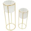 Mauro Ferretti suport pentru flori Whity set de 2 Ø 17x46 și 14x34 cm aur alb
