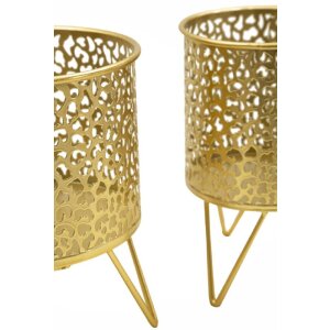 Mauro Ferretti Blumenständer Piny 2er-Set Ø 16x20 und 13x20 cm gold