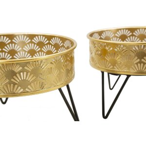 Mauro Ferretti Zanny suport de flori set de 2 Ø 20.5x13 și 18x13 cm aur negru