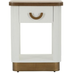 Mauro Ferretti Nachttisch Tolosa 48x40x62 cm weiß...