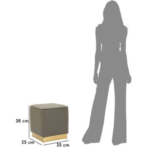 Mauro Ferretti Sharon Hocker 35x35x38 cm grau gold