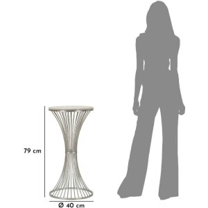 Mauro Ferretti Masă laterală Funnel Ø 40x79 cm argintiu