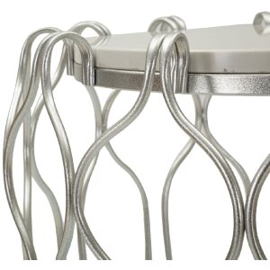 Mauro Ferretti Hook Beistelltisch Ø47,5x61,5 cm silber