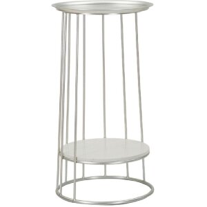 Mauro Ferretti Towery Beistelltisch Ø 40x76 cm silber