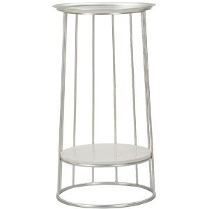 Mauro Ferretti Towery Beistelltisch Ø 40x76 cm silber