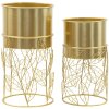 Mauro Ferretti suport pentru plante Livi set de 2 piese Ø 23x43-20x36 cm auriu