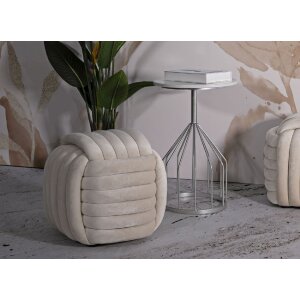 Mauro Ferretti Softy taburet 45x45x45 cm crem