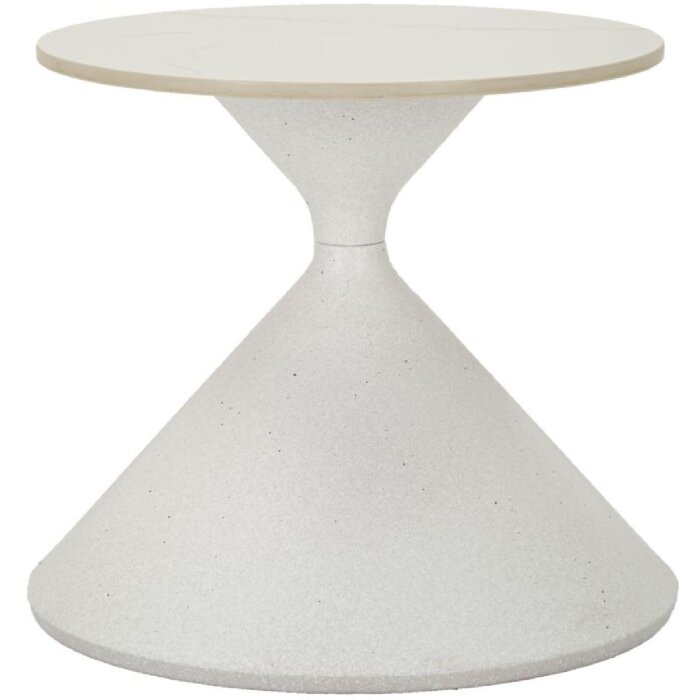 Mauro Ferretti masă laterală Ø 42x40 cm alb