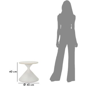 Mauro Ferretti masă laterală Ø 42x40 cm alb