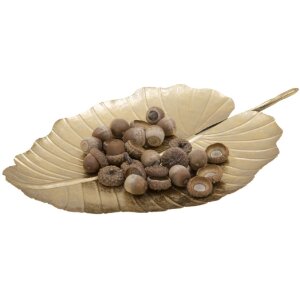Mauro Ferretti Dekoschale Blatt 23x2x35,5 cm gold