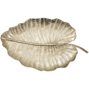 Mauro Ferretti Dekoschale Blatt 23x2x35,5 cm gold