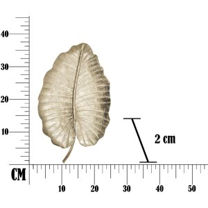 Mauro Ferretti Dekoschale Blatt 23x2x35,5 cm gold