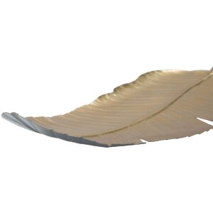 Mauro Ferretti castron decorativ frunze 18x2x55 cm aur