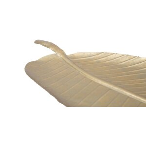 Mauro Ferretti castron decorativ frunze 18x2x55 cm aur