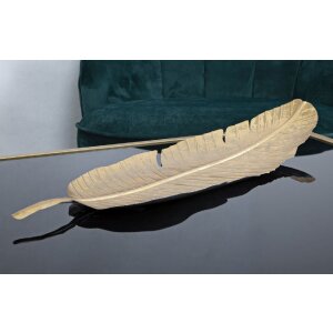 Mauro Ferretti castron decorativ frunze 18x2x55 cm aur