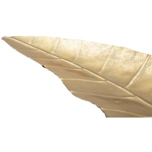 Mauro Ferretti castron decorativ frunze lungi 38x3x11 cm aur