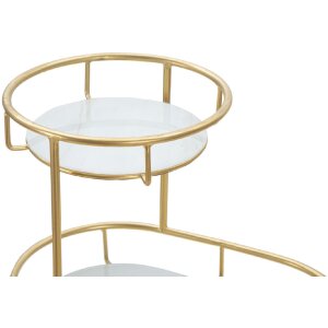 Mauro Ferretti Dekoschale 2 Ebenen 36x22,5x27 cm gold