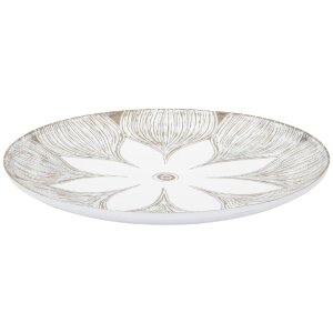 Mauro Ferretti Dekotablett Atene Polyresin White Wash...