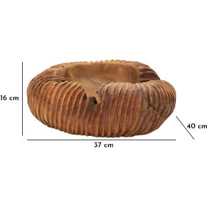 Mauro Ferretti castron decorativ Garit 37x40x16 cm maro