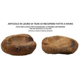 Mauro Ferretti castron decorativ Garit 37x40x16 cm maro