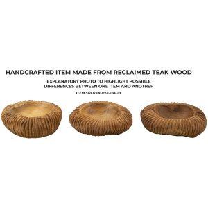 Mauro Ferretti castron decorativ Garit Ø32x11 cm maro