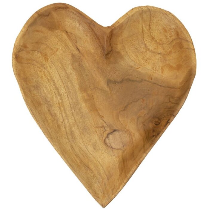 Mauro Ferretti bol decorativ Kiha în formă de inimă 27x29x4 cm maro