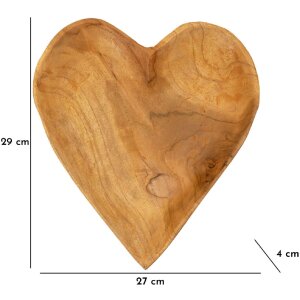 Mauro Ferretti bol decorativ Kiha în formă de inimă 27x29x4 cm maro