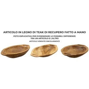 Mauro Ferretti castron decorativ Wan 37x26.5x7 cm maro