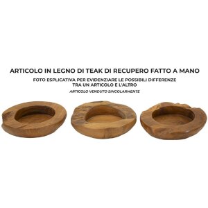 Mauro Ferretti Erusi castron decorativ Ø 20x6 cm maro