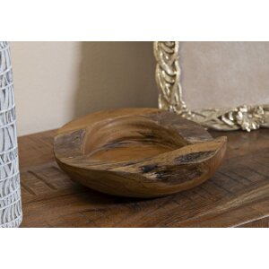 Mauro Ferretti Erusi castron decorativ Ø 20x6 cm maro