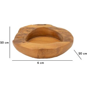 Mauro Ferretti Erusi castron decorativ Ø 20x6 cm maro