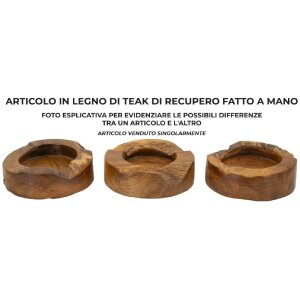 Mauro Ferretti Erusi Plus castron decorativ Ø 21x6 cm maro