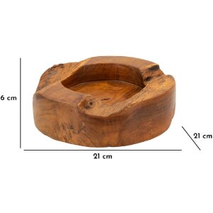 Mauro Ferretti Erusi Plus castron decorativ Ø 21x6 cm maro