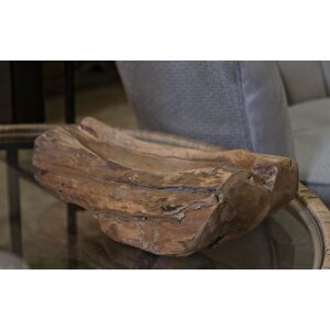 Mauro Ferretti bol decorativ Narro 31x21x8 cm maro